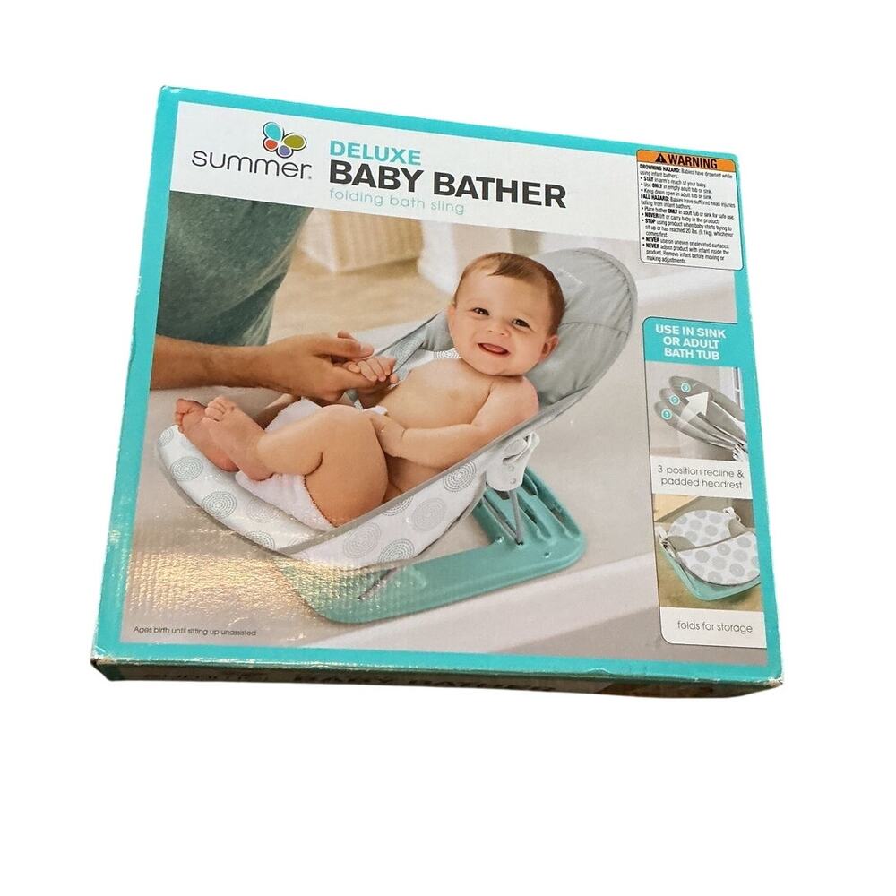 NIB Summer Brand Deluxe Baby Bath Soft Newborn Foldable B551